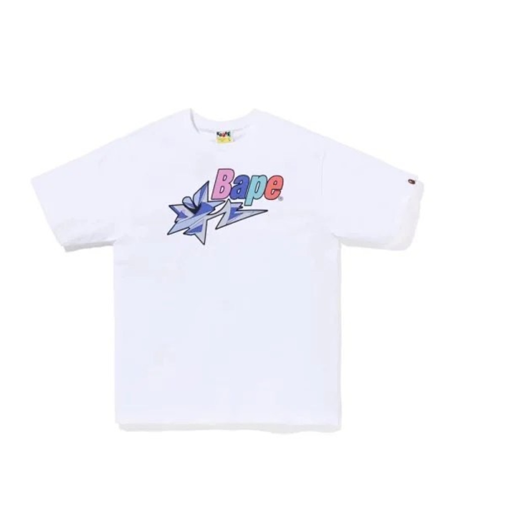 Bape Kids White Graphic T-Shirt